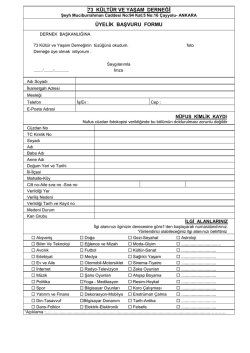 Dernek üyelik formu PDF