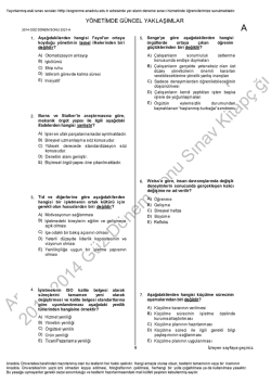 AÖF Yönetimde Güncel Yaklaşımlar | 2014 Dönem Sonu İNDİR
