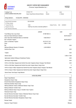 GE&Ccedil;İCİ VERGİ BEYANNAMESİ