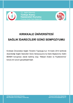 A&ccedil; - T&uuml;rkiye Kamu Hastaneleri Kurumu