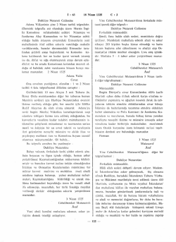 İ : 63 18 Nisan 1325 C : 2 Dahiliye Nezareti Celilesine Adana