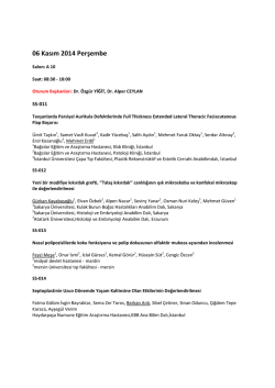 S&ouml;zl&uuml; Bildiri Oturumu - 36. T&uuml;rk Ulusal Kulak Burun Boğaz ve Baş