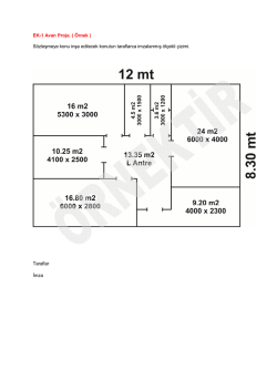 EK-1 Avan Proje. ( &Ouml;rnek ) S&ouml;zleşmeye konu inşa edilecek konutun