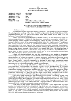 T.C. ISPARTA İL &Ouml;ZEL İDARESİ İL GENEL MECLİS BAŞKANLIĞI