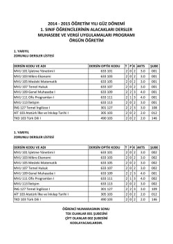 Muhasebe ve Vergi Uygulamaları