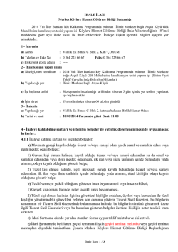 ihale ilanı - &Ccedil;orum Valiliği