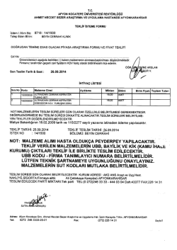 T.C. AFYoN KOCATEPE &Uuml;NİVERSİTESİ REKT&ouml;RL&uuml;Ğ&Uuml;