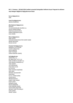 EK2 3. Çeyrek Dönem Darüşşafaka Velilerini Arıyor Programı