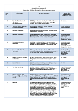 Kamu Hizmet Standartları - G&uuml;ny&uuml;z&uuml; İl&ccedil;e Milli Eğitim M&uuml;d&uuml;rl&uuml;ğ&uuml;