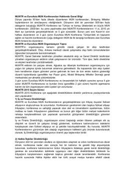 MUNTR ve EuroAsia MUN Konferanslari Hakkında