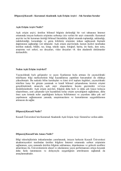 DSpace@Kocaeli - SSS - Kocaeli &Uuml;niversitesi
