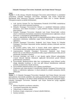 Yönerge - Osmangazi Üniversitesi
