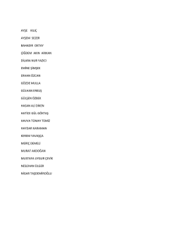 Ekli dosyada isimleri belirtilen &Ouml;YP araştırma g&ouml;revlileri hakkında