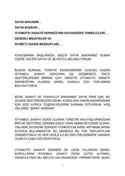 değerli misafirler ve - İstanbul Sanayi Odası