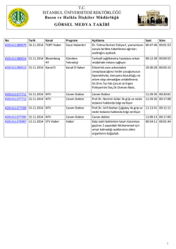 T.C. İSTANBUL &Uuml;NİVERSİTESİ REKT&Ouml;RL&Uuml;Ğ&Uuml; Basın ve Halkla