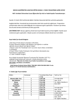 MEZUN-A&Ccedil;IK&Ouml;ĞRETİM-UZAKTAN EĞİTİM