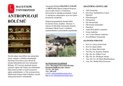 ANTROPOLOJİ B&Ouml;L&Uuml;M&Uuml; - Hacettepe &Uuml;niversitesi