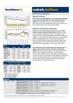 G&uuml;nl&uuml;k B&uuml;lten 03 Mart 2014