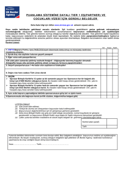 PBS Tier 1 Eş ve &Ccedil;ocukları İ&ccedil;in Vize