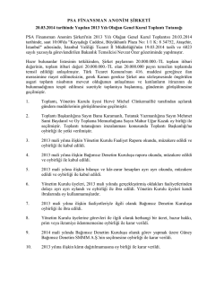 PSA Genel Kurul Tutanak