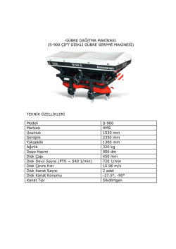 g&uuml;bre serpme teknik şartname s-900