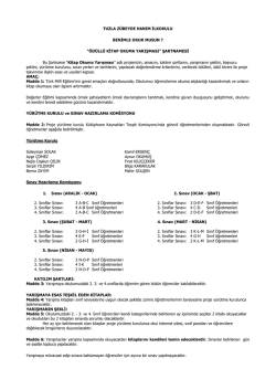 &Ouml;D&Uuml;LL&Uuml; KİTAP OKUMA YARIŞMASI