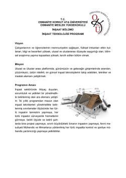 T.C. OSMANİYE KORKUT ATA ÜNİVERSİTESİ OSMANİYE MESLEK