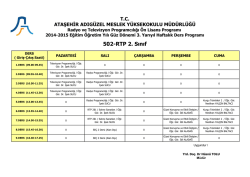 502-RTP 2. Sınıf - Ataşehir Adıgüzel Meslek Yüksekokulu