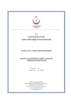 Damacana Dağıtım Takip Yazılımı Gerekler Dok&uuml;manı