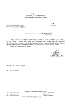 adresinde bulunan - reyhanlı il&ccedil;e mill&icirc; eğitim m&uuml;d&uuml;rl&uuml;ğ&uuml;