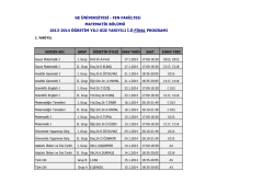 matematik b&ouml;l&uuml;m&uuml; ege &uuml;niversitesi - fen fak&uuml;ltesi 2013