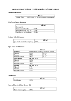 FİYAT Konferans Salonu Kiralama