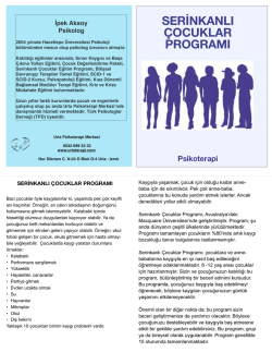 serinkanlı çocuklar programı