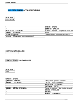 Haftalık Mektup