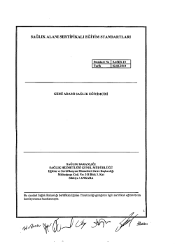 saglık alanı sertifikalı egitim standartları