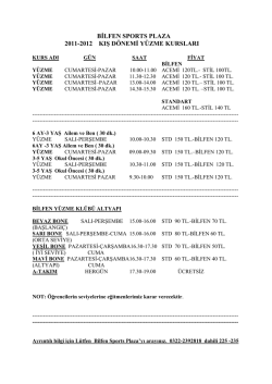 BİLFEN SPORTS PLAZA