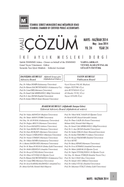 &Ccedil;&Ouml;Z&Uuml;M - İstanbul Serbest Muhasebeci Mali M&uuml;şavirler Odası