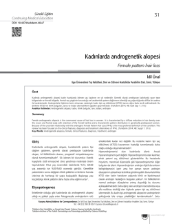 Kadınlarda androgenetik alopesi