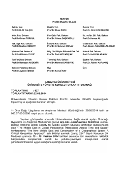 22.05.2014 &Uuml;niv - Sakarya &Uuml;niversitesi