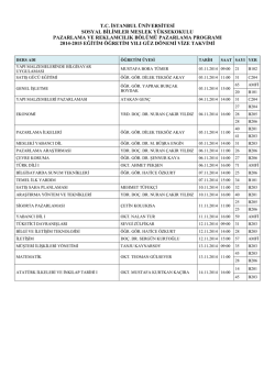 Pazarlama Programı - Sosyal Bilimler Meslek Y&uuml;ksekokulu