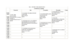 hava lojistiği 2014-2015 g&uuml;z d&ouml;nemi ders programları