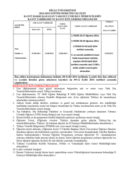 2014-2015 eğitim-öğretim yılı yabancı uyruklu