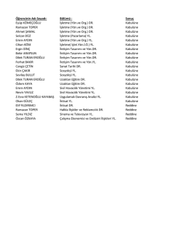 Sonu&ccedil; Ey&uuml;p K&Ouml;ME&Ccedil;OĞLU İşletme (Y&ouml;n.ve Org.) DR. Kabul&uuml;ne