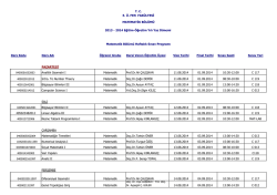 Ders Kodu Ders Adı Öğrenci Grubu Dersi Veren