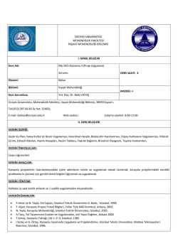 28-Ulaştırma-II(Proje Uyg.) - İnşaat M&uuml;hendisliği B&ouml;l&uuml;m&uuml;