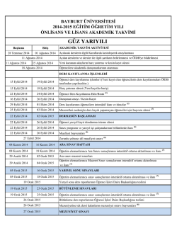 g&uuml;z yarıyılı - Bayburt &Uuml;niversitesi