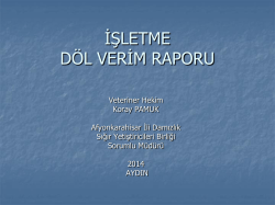 İşletme D&ouml;l Verim Raporu