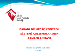 AİLE ve SOSYAL POLİTİKALAR BAKANLIĞI İ&Ccedil; KONTROL SİSTEMİ