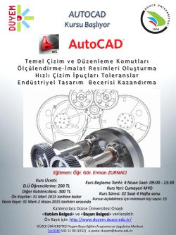 AutoCad Kursu Açılıyor... - Düzce Üniversitesi