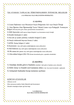 (2.AŞAMA) 2) SGK Girişi ve Emekli sicil numarası alma (1.kat ilçe